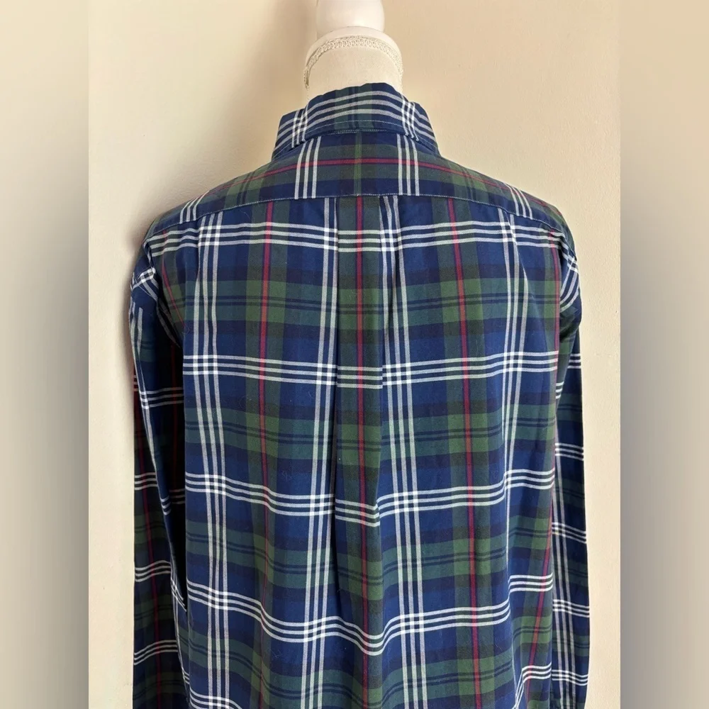 Ralph Lauren Plaid Cotton Button-Down Classic Fit Tartan Shirt Size XL NWOT